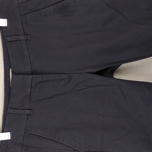 LOFT Outlet Petite Dark Gray Mid Rise Dress Bermuda Roll Shorts - Picture 2 of 13